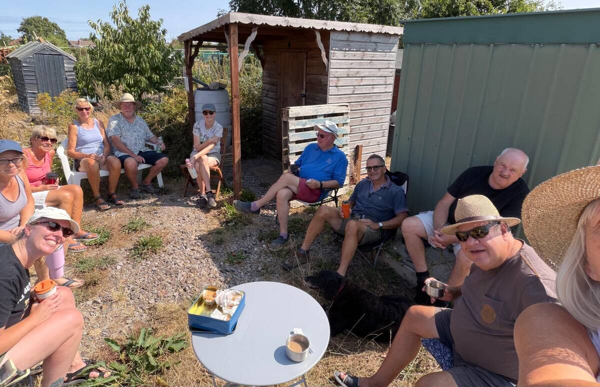 Coffee at the plot August 2026
